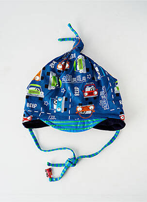 Bonnet imprimé fantaisie bleu MAXIMO garçon