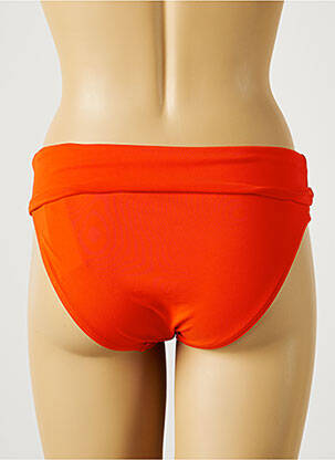 Bas de maillot de bain effet matière satinée culotte orange LOU femme