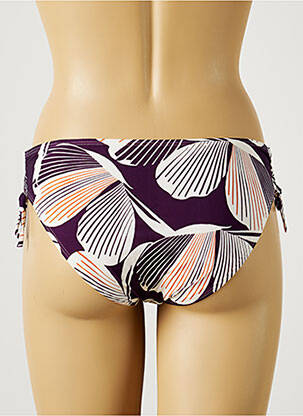 Bas de maillot de bain imprimé fantaisie culotte violet LOU femme