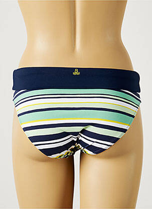 Bas de maillot de bain effet matière satinée culotte bleu BESTFORM femme