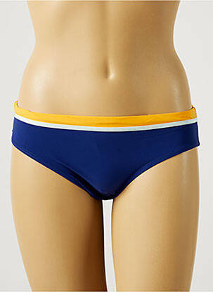Bas de maillot de bain effet matière satinée culotte bleu BELCOR femme