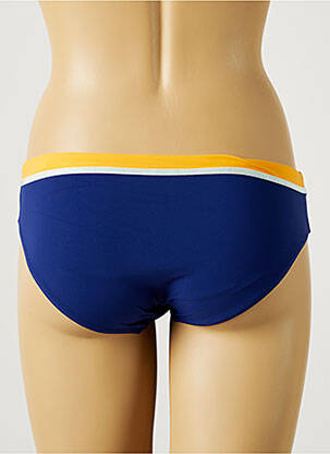 Bas de maillot de bain effet matière satinée culotte bleu BELCOR femme