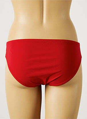 Bas de maillot de bain effet matière satinée culotte rouge LOU femme