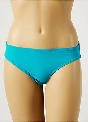 Bas de maillot de bain effet matière satinée culotte bleu LOU femme