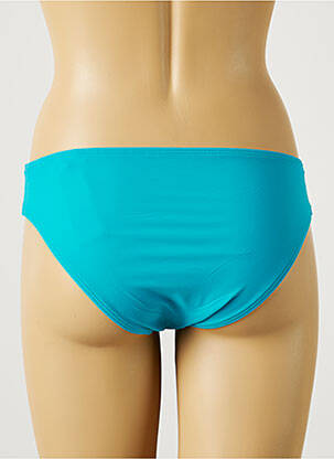 Bas de maillot de bain effet matière satinée culotte bleu LOU femme