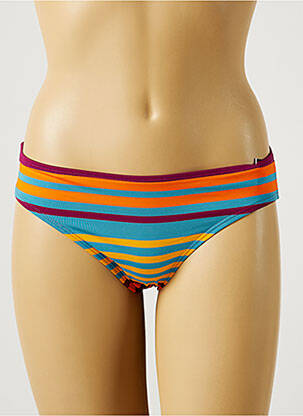 Bas de maillot de bain effet matière satinée culotte orange LOU femme