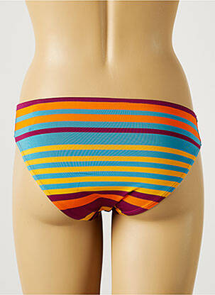 Bas de maillot de bain effet matière satinée culotte orange LOU femme