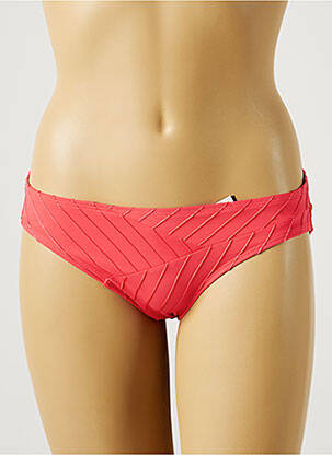 Bas de maillot de bain effet matière satinée culotte rose LOU femme