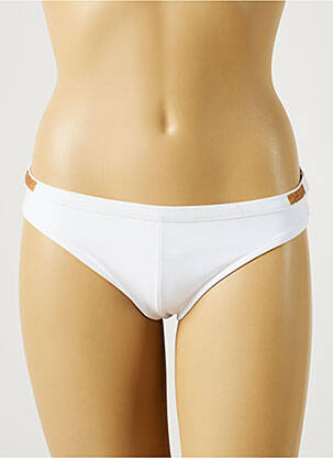 Bas de maillot de bain imprimé rayures culotte blanc VANITY FAIR femme