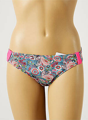 Bas de maillot de bain effet matière satinée culotte gris CHERRY BEACH femme