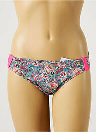 Bas de maillot de bain effet matière satinée culotte gris CHERRY BEACH femme