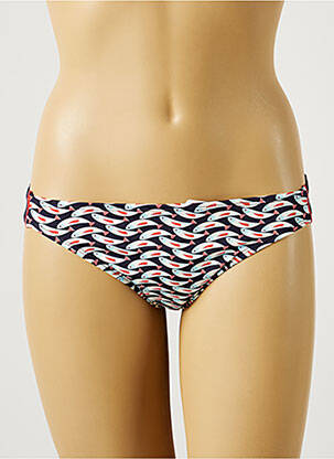 Bas de maillot de bain effet matière satinée culotte bleu VARIANCE femme