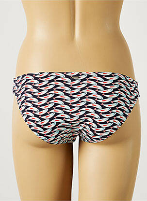 Bas de maillot de bain effet matière satinée culotte bleu VARIANCE femme
