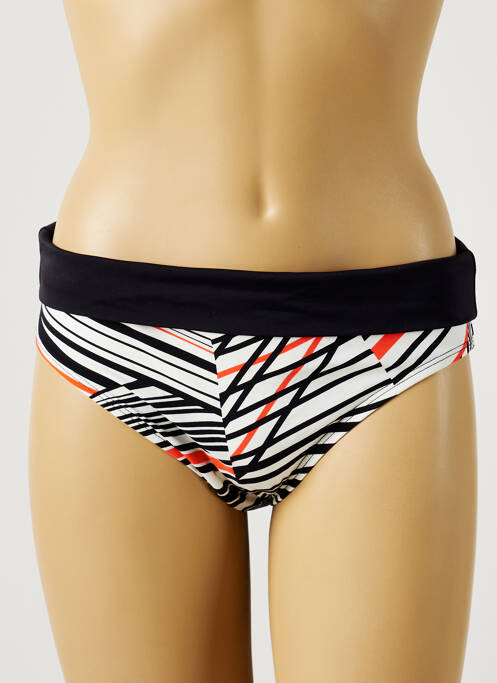 Bas de maillot de bain effet matière satinée culotte blanc BELCOR femme