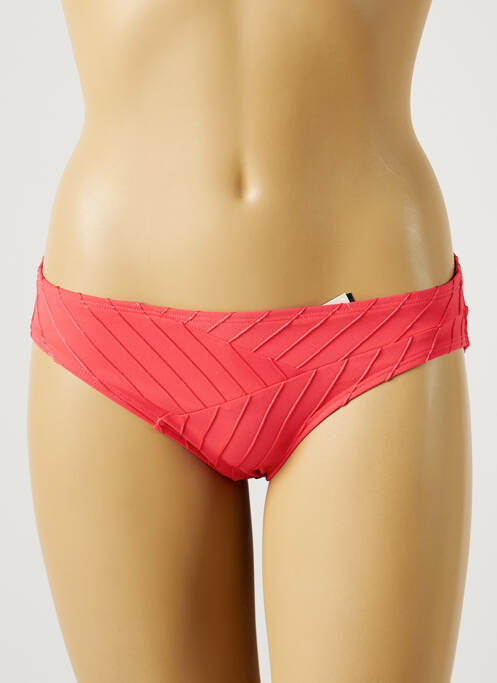Bas de maillot de bain tissage texturé culotte rose LOU femme