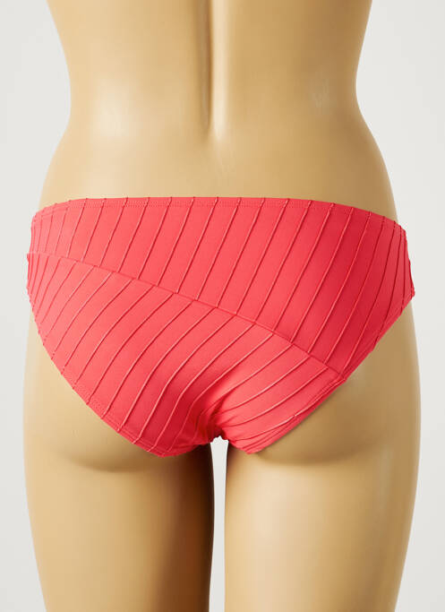 Bas de maillot de bain tissage texturé culotte rose LOU femme