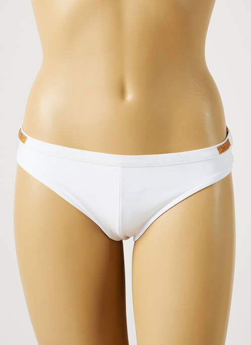 Bas de maillot de bain effet matière satinée culotte blanc VANITY FAIR femme
