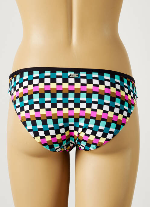 Bas de maillot de bain effet matière satinée culotte noir CHERRY BEACH femme