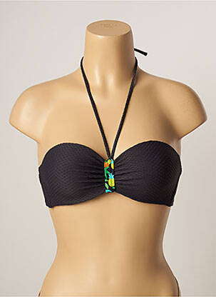 Haut de maillot de bain stretch haut soutien-gorge moulé noir VARIANCE femme