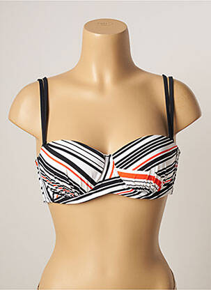 Haut de maillot de bain stretch haut soutien-gorge balconnet blanc BELCOR femme