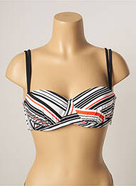 Haut de maillot de bain stretch haut soutien-gorge balconnet blanc BELCOR femme
