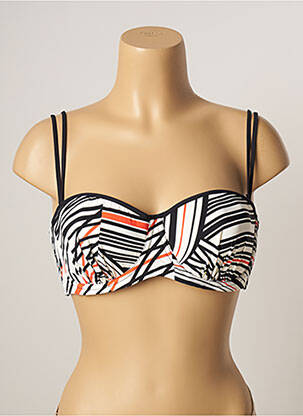Haut de maillot de bain stretch haut soutien-gorge balconnet blanc BELCOR femme