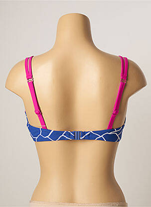 Haut de maillot de bain stretch haut soutien-gorge moulé bleu BELCOR femme