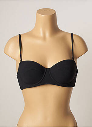 Haut de maillot de bain stretch haut soutien-gorge balconnet noir LOU femme