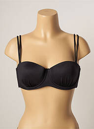 Haut de maillot de bain bretelles élastiquées ajustables haut soutien-gorge balconnet noir BELCOR femme