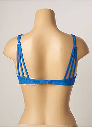 Haut de maillot de bain stretch haut soutien-gorge moulé bleu VARIANCE femme