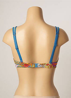 Haut de maillot de bain stretch haut soutien-gorge moulé bleu BELCOR femme