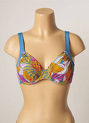 Haut de maillot de bain stretch bleu BELCOR femme