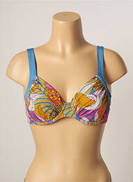 Haut de maillot de bain stretch bleu BELCOR femme