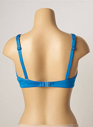 Haut de maillot de bain stretch haut soutien-gorge emboitant bleu BELCOR femme