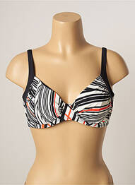 Haut de maillot de bain stretch haut soutien-gorge emboitant blanc BELCOR femme