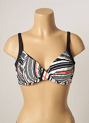 Haut de maillot de bain stretch haut soutien-gorge emboitant blanc BELCOR femme