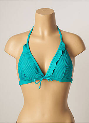 Haut de maillot de bain stretch haut soutien-gorge avec mousse de rembourrage amovible bleu VARIANCE femme