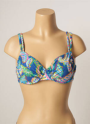 Haut de maillot de bain stretch bleu BELCOR femme
