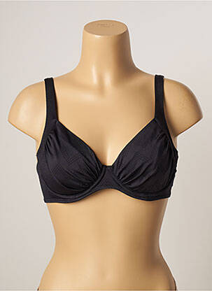 Haut de maillot de bain stretch haut soutien-gorge emboitant noir BELCOR femme