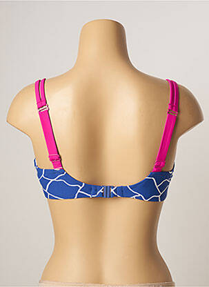 Haut de maillot de bain stretch haut soutien-gorge emboitant bleu BELCOR femme