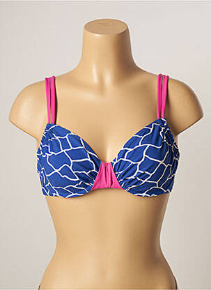 Haut de maillot de bain stretch bleu BELCOR femme