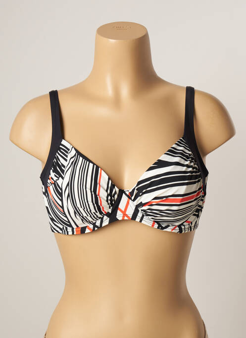 Haut de maillot de bain stretch haut soutien-gorge emboitant blanc BELCOR femme