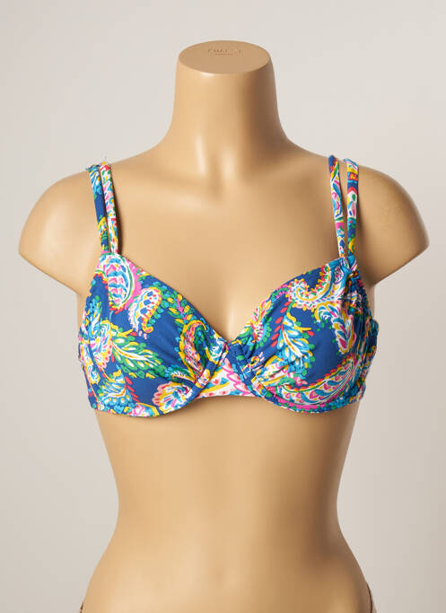 Haut de maillot de bain stretch bleu BELCOR femme