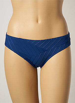 Bas de maillot de bain effet matière satinée culotte bleu LOU femme
