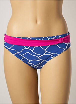 Bas de maillot de bain imprimé fantaisie culotte bleu BELCOR femme