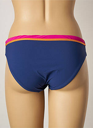 Bas de maillot de bain effet matière satinée culotte bleu BELCOR femme