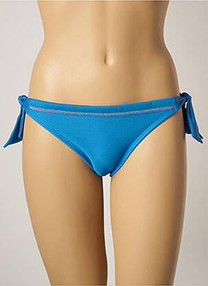 Bas de maillot de bain stretch bikini bleu CHERRY BEACH femme