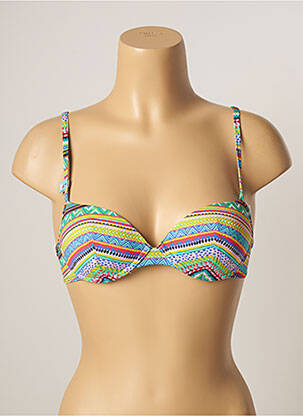 Haut de maillot de bain stretch haut soutien-gorge moulé vert CHERRY BEACH femme