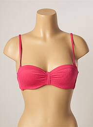 Haut de maillot de bain stretch haut bandeau rose VARIANCE femme