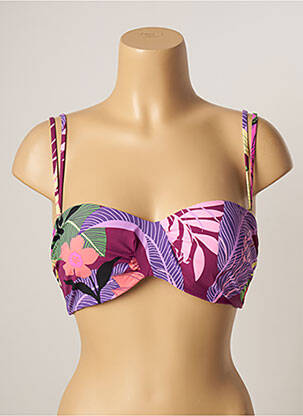 Haut de maillot de bain stretch haut bandeau violet BELCOR femme